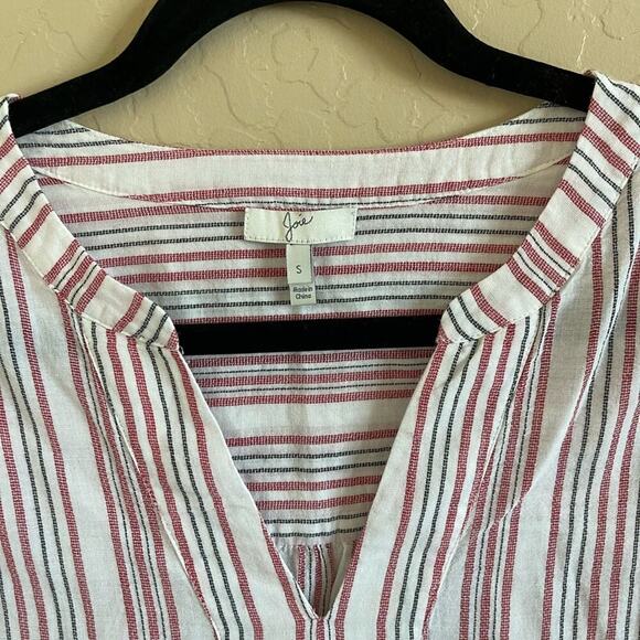 Joie Red White Blue Striped Long Sleeve Top - Picture 4 of 5